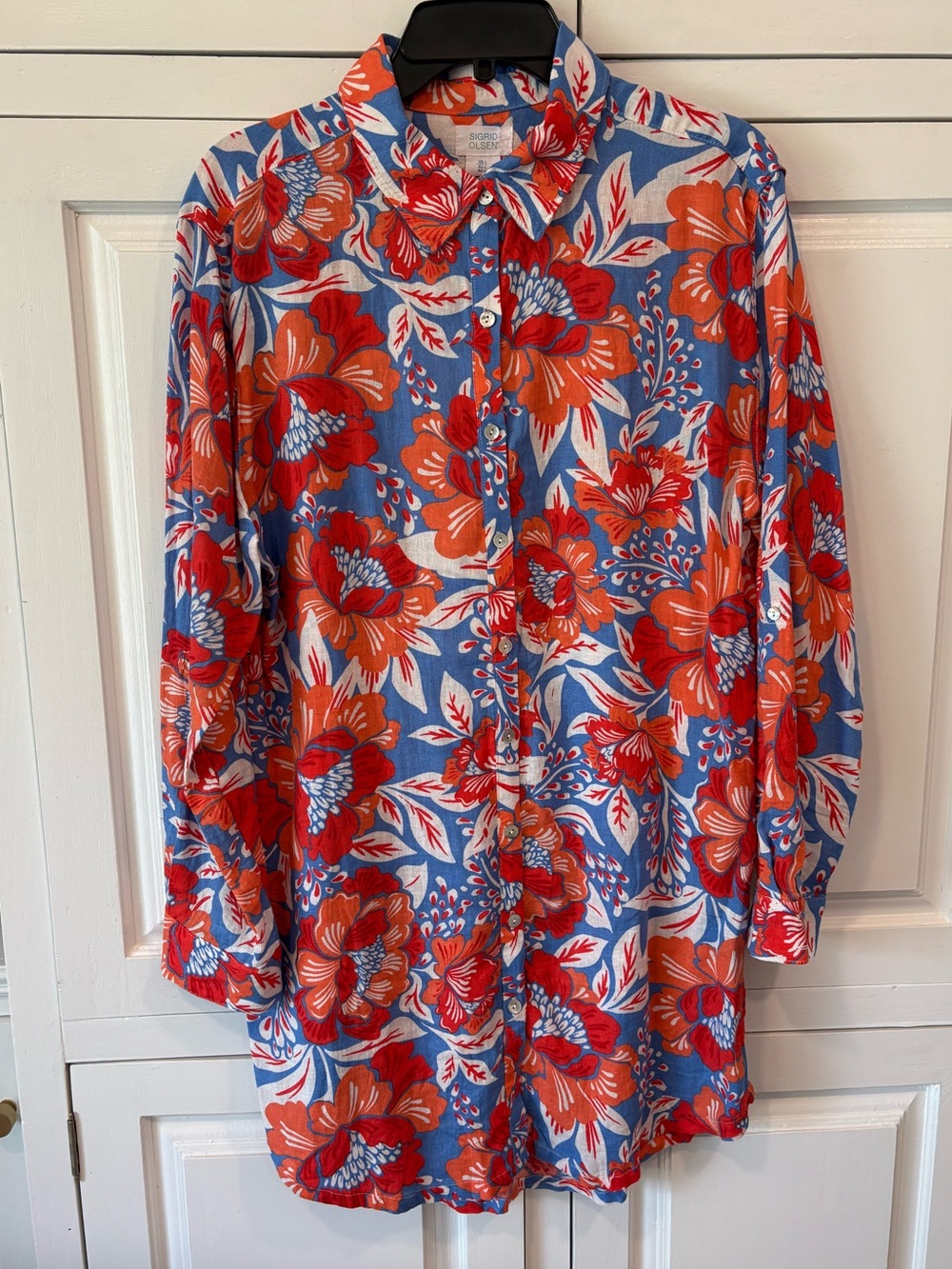 Like new Sigrid Olson linen button down tunic dress